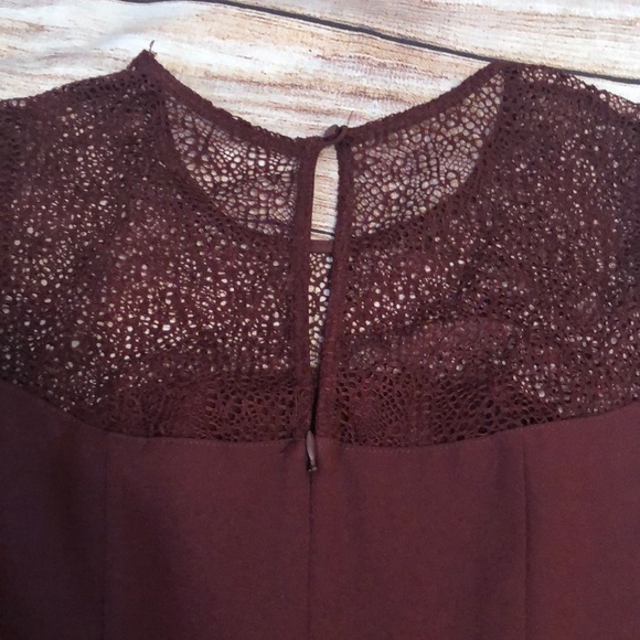 GARAGE Shorts Romper Long sleeve Burgundy Size XS - Picture 7 of 7